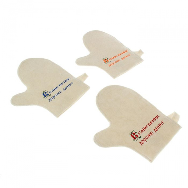 Варежка банная "В бане веник дороже денег"/1398451