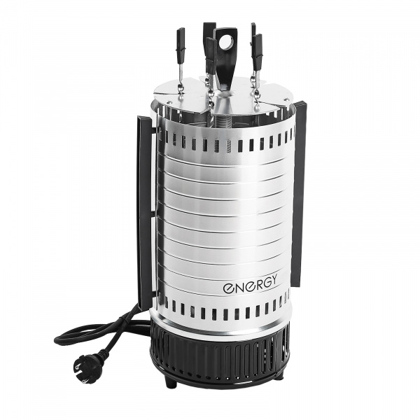 Электрошашлычница ENERGY НЕВА-1, 1000 Вт, 5 шампуров, серебристая /2877707