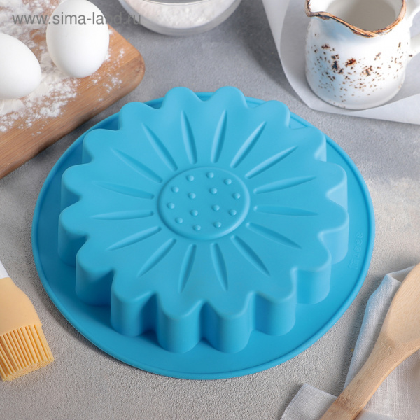 Форма для выпечки Доляна «Гербера», d=22 см, цвет МИКС/762790