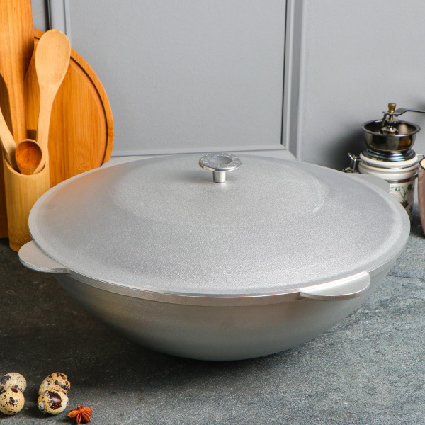 Казан татарский 12л. с литыми ручками и крышкой/1552170