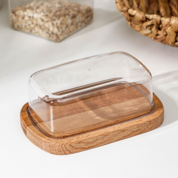 Маслёнка Rosemary дернвянная, 17×11×6,5 см/7849885