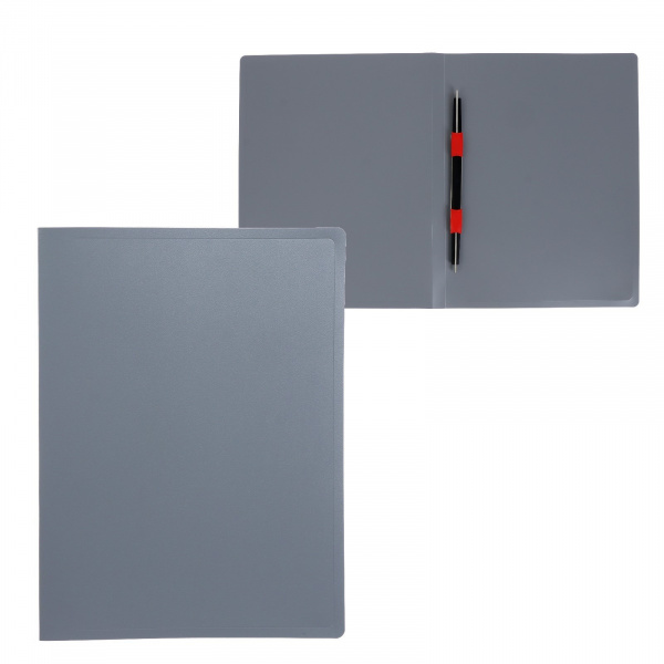 Папка с пластиковым скоросшивателем А4, Calligrata, цв. серый /5545367