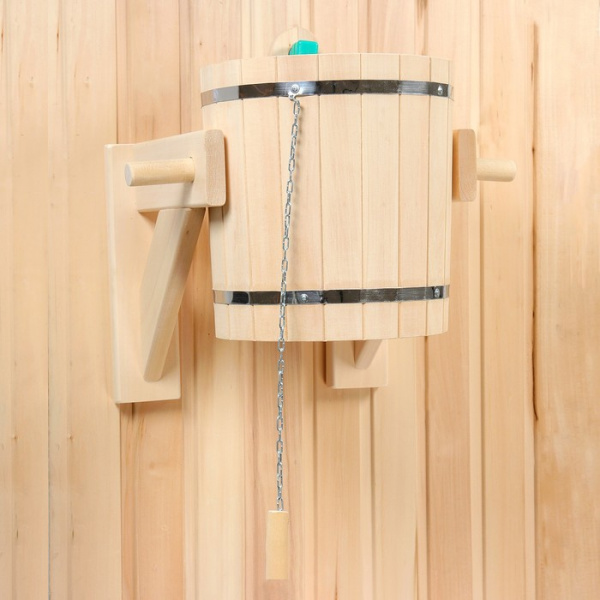 Обливное устройство из липы, 18л, нержавеющий обруч /3894879