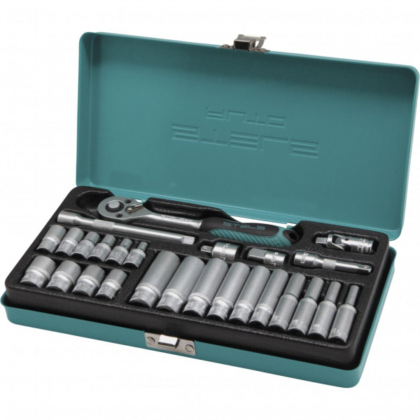 Набор торцевых головок с трещоткой, 1/4", 26 предм./13574