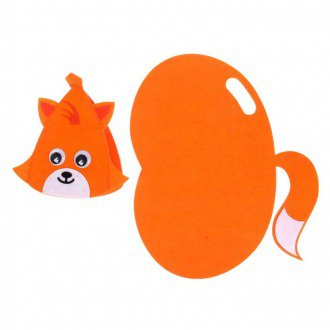 Набор детский в баню "Лисичка", шапка и коврик 1142836