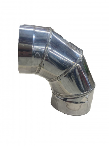 Отвод сэндвич 115/200 нерж. мат 90гр.