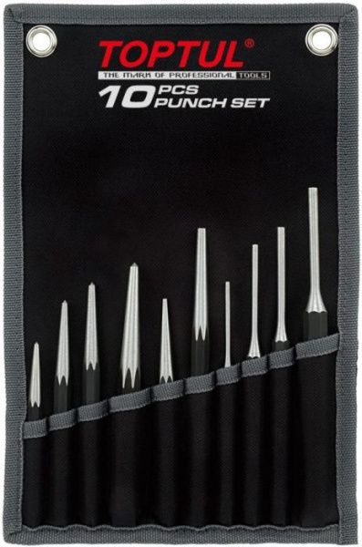 Набор выколоток 10шт на полотне TOPTUL (GPAQ1001)