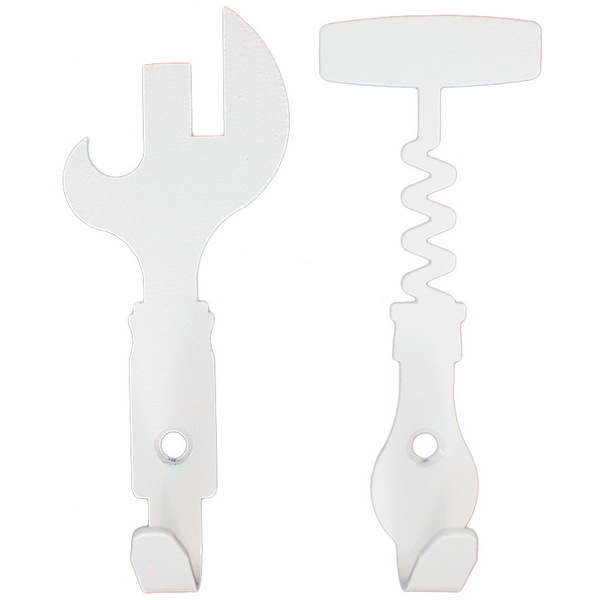 Крючок "Штопор+открывашка-1" белый /588д 