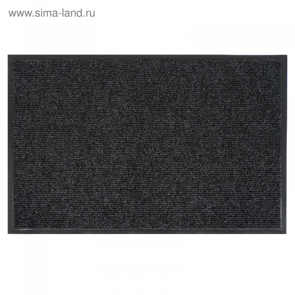 Коврик влаговпитывающий "Ребристый"  60х90 см, черный 35-053