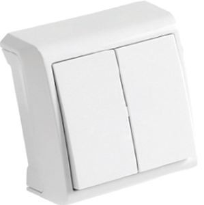 Выключатель 2 кл. Viko Vera (ОУ) белый открытой установки