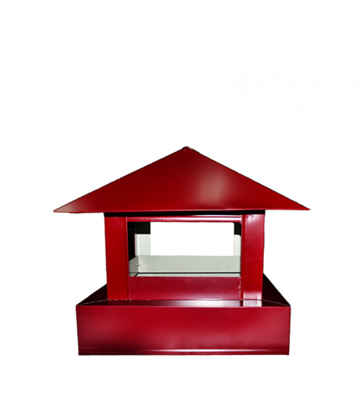 Дымник 38х38 4х скат красный RAL 3005