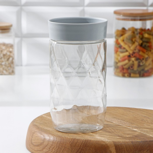 Ёмкость для сыпучих продуктов «Stockholm», 1 л, цвет серый/9761552