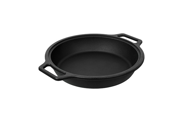 Чугунная сковорода BOYSCOUT Везувий с ручками, 6 л, 380мм /61550