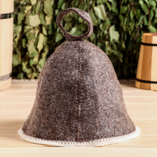 Шапка для бани классика, цвет тёмный /2593199