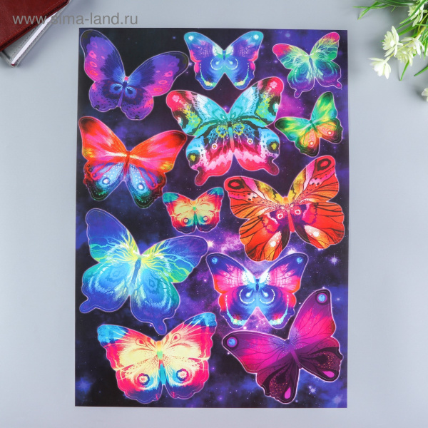 Наклейки Decoretto "Таинственные бабочки" 35х50 см 4832266