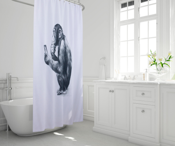 ШТОРА Д/ВАНН 180Х200 MONKEY