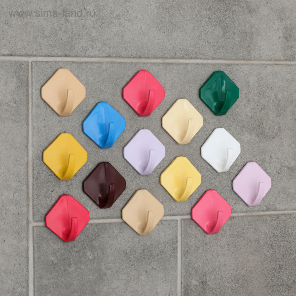 Крючок настенный, ромб,самоклеящийся   2506222