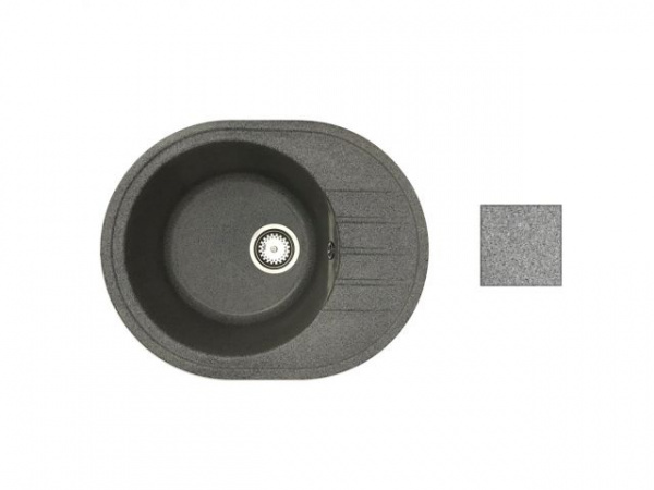 Мойка кухонная из искусственного камня RIO серый, 570х450 mm, AV Engineering (AV580450RGRA)