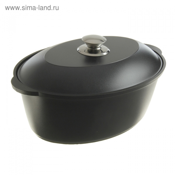Утятница «Традиция», 4 л, алюминиевая крышка, антипригарное покрытие, цвет чёрный/842425
