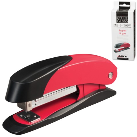 Степлер Н400, скоба №24/6, сшивает до 20 листов, красный, (LACO) 2630103