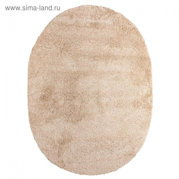 Ковёр Фризе «Шегги», цвет меланж, овальный 60х100 см/4241445