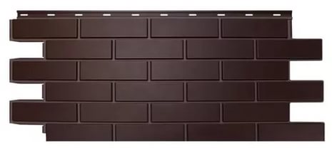 Фасадная панель NORDSIDE "Гладкий кирпич" 1117*463*17 Темно-коричневый
