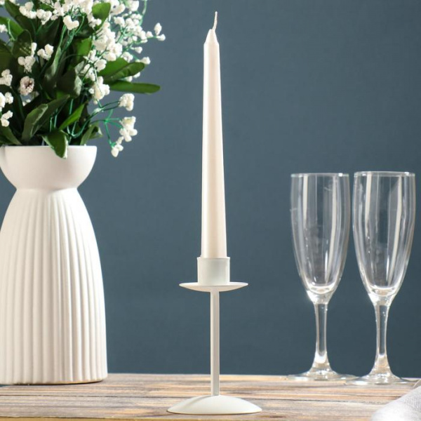 Подсвечник боб белый/ 1595993