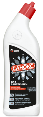 Гель WC для чистки унитазов санокс ультра Белый и других сантехнических изделий 750мл 4600905004330