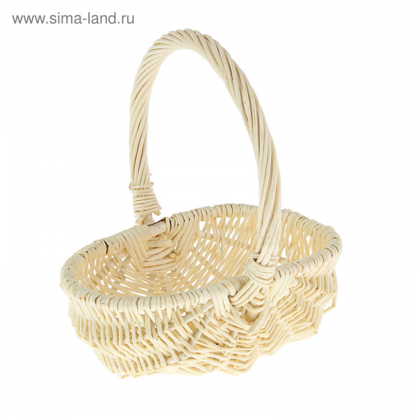 Корзина плетёная, ива, витая ручка/1273807
