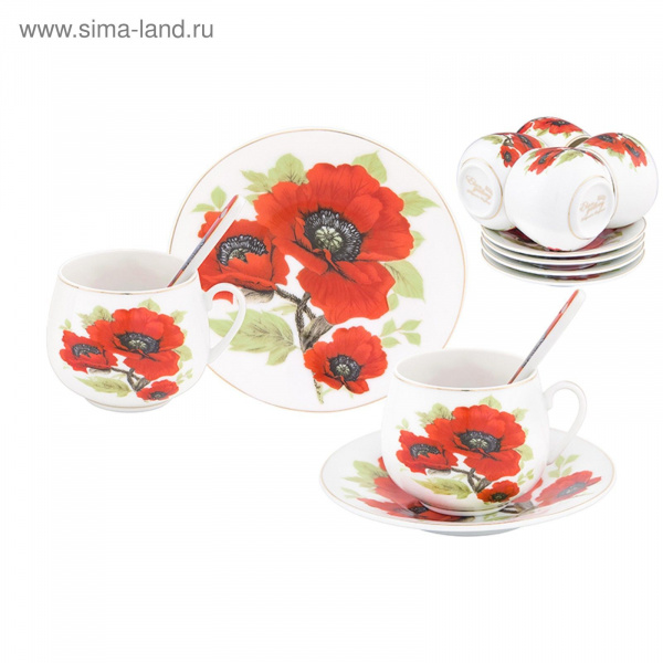 Кофейный набор "Маки" 2096193