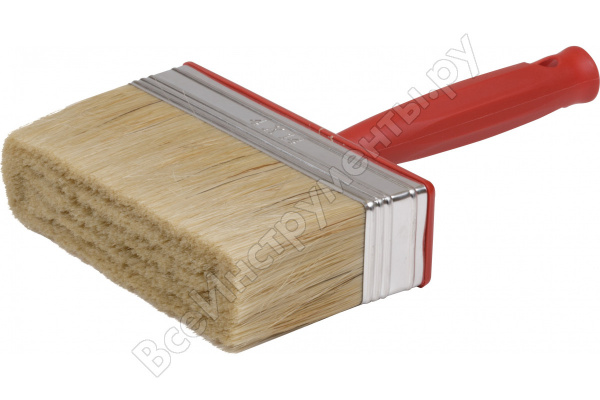 Макловица 120х30, 70% ПЭT/30% натуральная щетина, нержавеющий обжим, красная ручка.