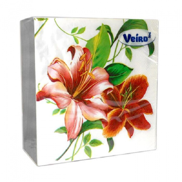 Салфетки 25х25 белые 2-сл /65974