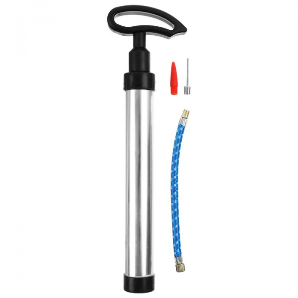Насос универсальный, 2 насадки и шнур, для велосипеда и мяча, цвет МИКС/577152