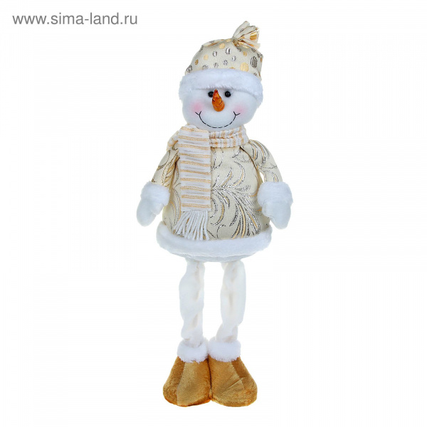Мягкая игрушка "Снеговик" 40,5 (белая узорная на ножках) 1008800