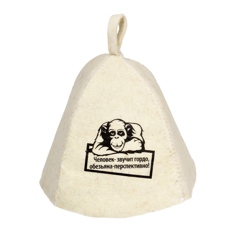 Шапка "Человек - звучит гордо, обезьяна- перспективно "/41194