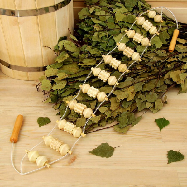 Массажёр банный роликовый 95 см/3259304