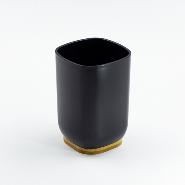 ПЛАСТИКОВЫЙ СТАКАН ЧЕРНЫЙ С БАМБУКОМ Joy Home