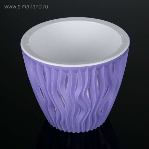 Кашпо со вставкой «Вдохновение», 3 л, цвет сиреневый/4534389