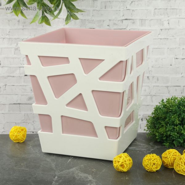 Кашпо со вставкой 3л. "Мозаика" цвет чайная роза 3100709