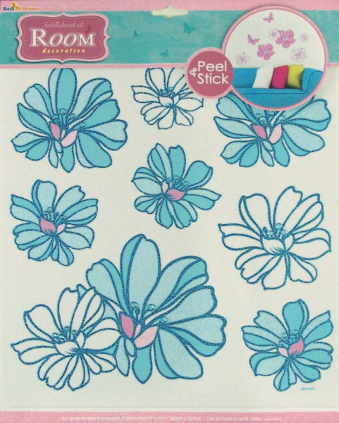 Цветы голубые 7707RDA