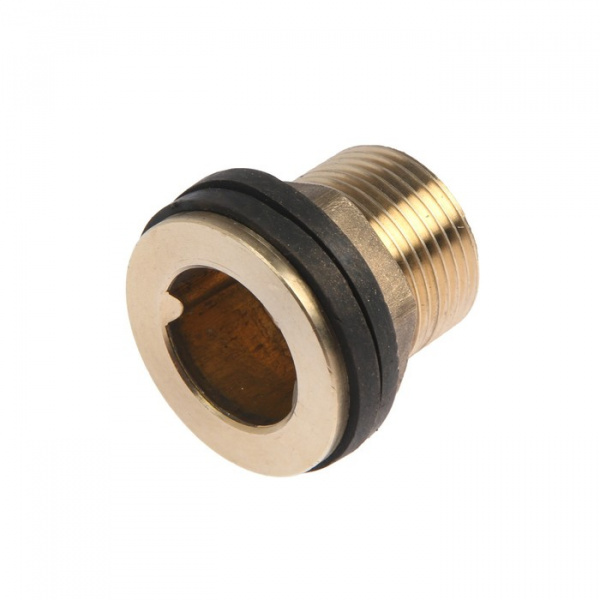 Штуцер ZEIN, 1", для емкостей, с прокладкой, латунь/7294392