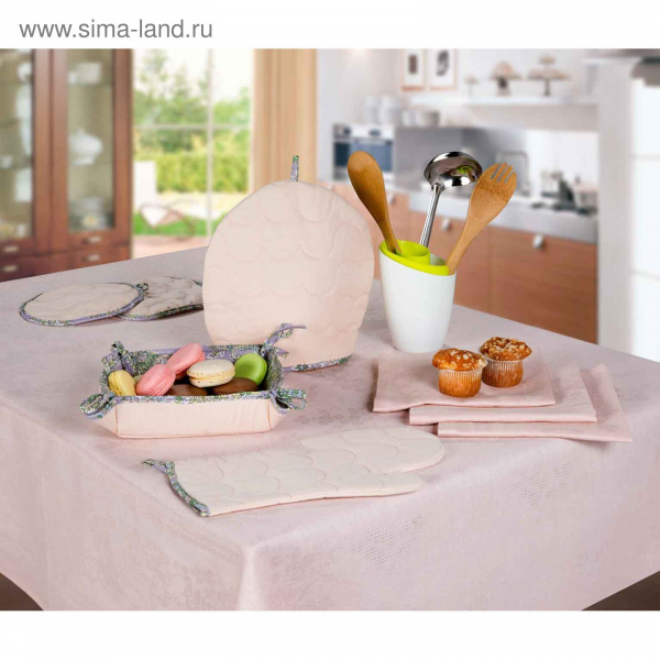 Скатерть Рейнбоу жаккард кремовый 145х180см, хлопок 1239081