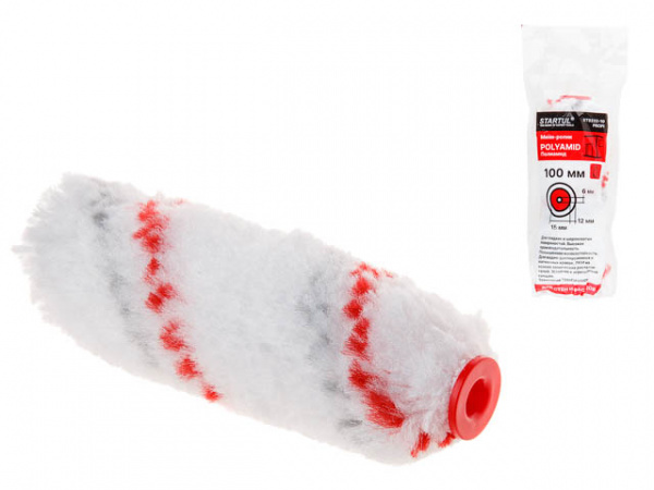 Мини-ролик "POLYAMID" 15-100мм под ручку 6мм STARTUL PROFI (покраска стен и фасадов, полиамид) 