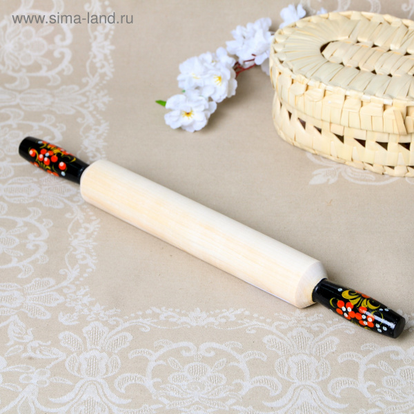 Скалка, 42×5 см, хохлома, микс/1534168
