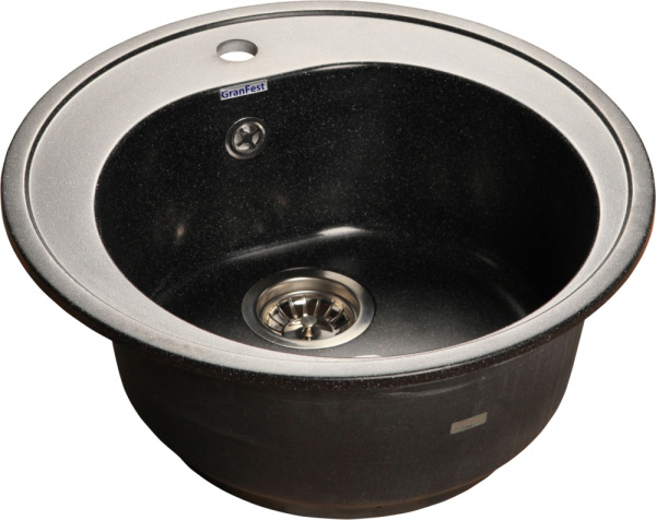 Мойка GRANFEST Rondo GF-R510 (d510) черная 308 круглая 