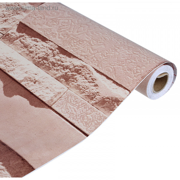 Пленка самоклеющаяся 45см 8м В6014В Камень резной розовый 1378396