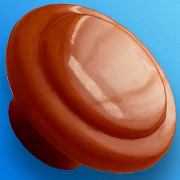 Ручка-кнопка РМП-00-4 35мм/красно-коричневая/Уфа/144м