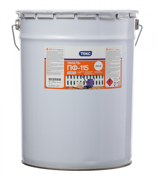 Эмаль ПФ-115 УНИВЕРСАЛ белая глянцевая 24кг.