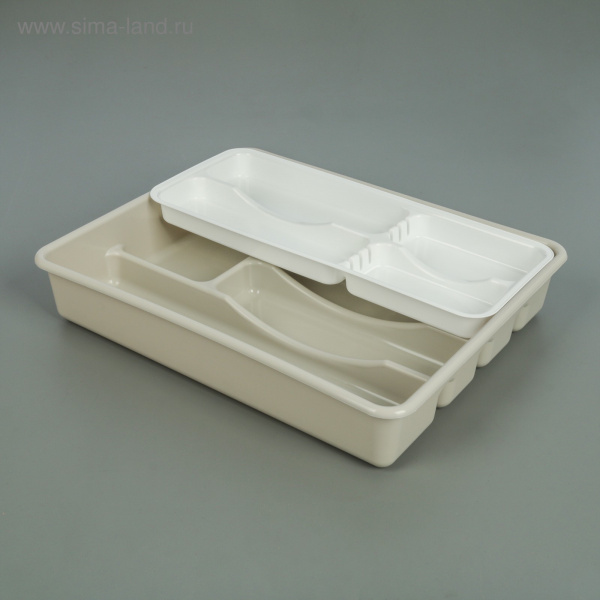 Лоток двойной для столовых приборов микс 1216776