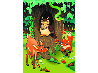 Фотообои DECOCODE Лесные жители 2х2,8